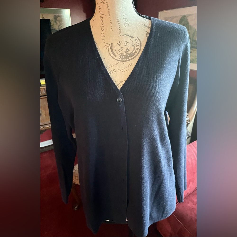 Requirements Cotton 100% Dark Blue Women's Cardigan